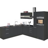 KOCHSTATION Winkelküche "KS-Luhe", Stellbreite 240x270 cm, wahlweise mit oder ohne E-Geräten, MDF-Fronten