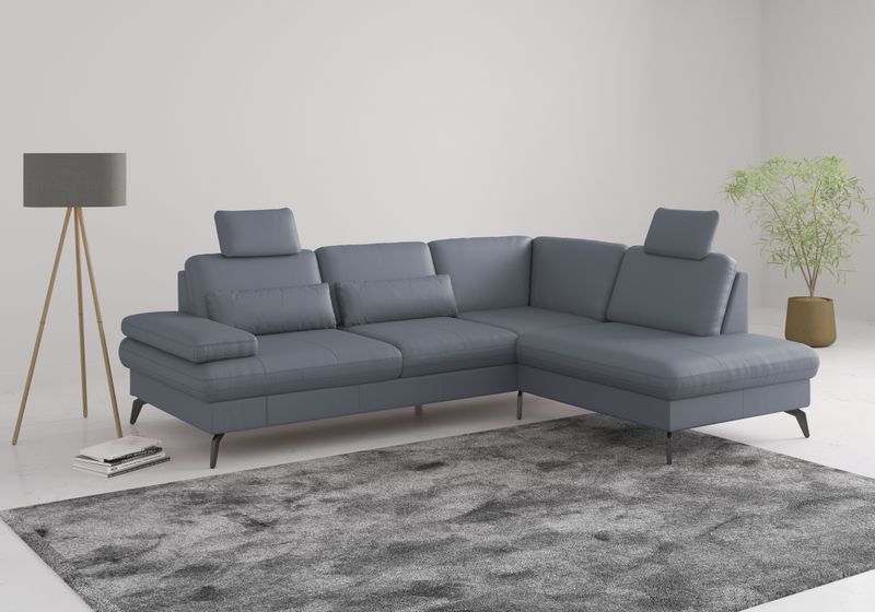 sit&more Ecksofa "Morris L-Form, inkl. Sitztiefenverstellung", wahlweise mit Armteilverstellung, Bettfunktion & Bettkasten
