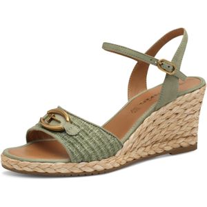 Tamaris Keilsandalette, Sommerschuh, Riemchensandale mit T-Schmuckelement