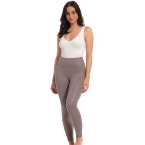 MAGIC Bodyfashion Leggings "Leather Look Legging", hoch tailliertes Design, keine vordere Mittelnaht