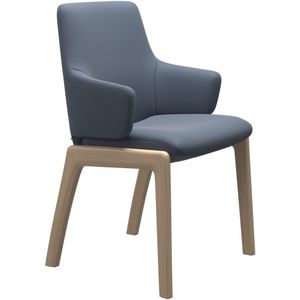 Stressless Polsterstuhl "Laurel", Leder PALOMA, Low Back mit Armlehne, Größe L, abgerundete Beine in Eiche gekalkt