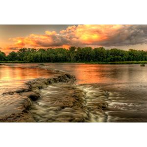 Papermoon Fototapete "Fluss im Wald"