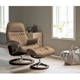 Stressless Relaxsessel "Sunrise", (Set, Relaxsessel mit Hocker), mit Signature Base, Größe L, Gestell Braun