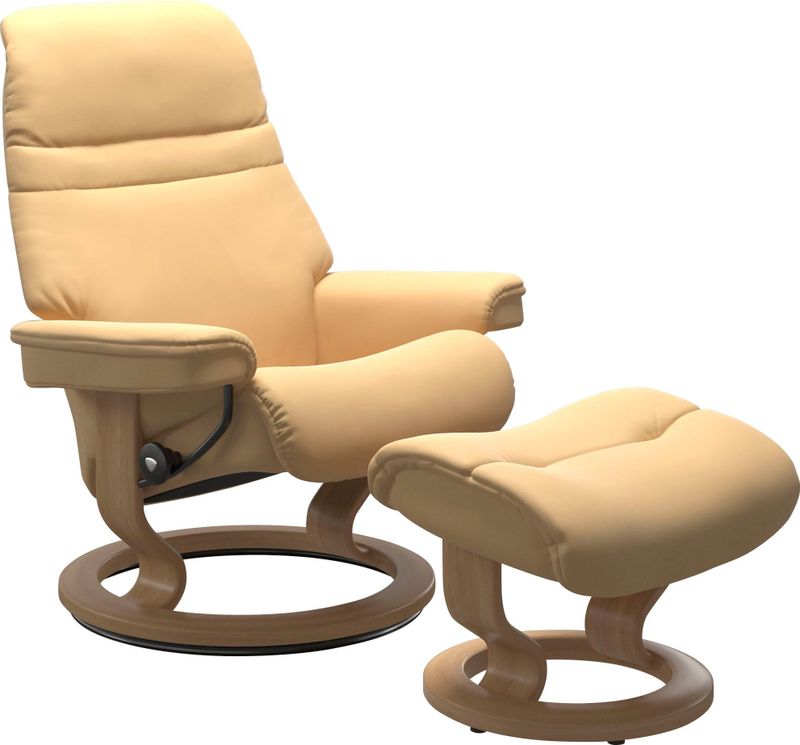 Stressless Fußhocker "Sunrise", mit Classic Base, Gestell Eiche