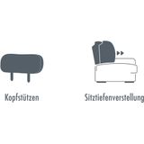 Die PlanBar Ecksofa "MP-IN20110 L-Form", optional mit Funktionen erhältlich, Kaltschaum-Polsterung