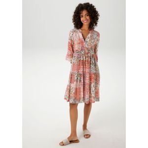 Aniston CASUAL Blusenkleid, im farbharmonischen Muster-Mix, jedes Teil ein Unikat- NEUE KOLLEKTION