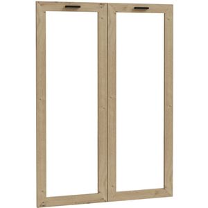 FORTE Schranktür "Goldsboro", (2 St.), wahlweise mit Holzoptik oder Glas