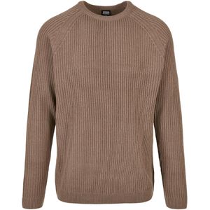 URBAN CLASSICS Rundhalspullover "Urban Classics Herren Ribbed Raglan Sweater", (1 tlg.)