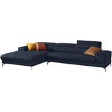 W.SCHILLIG Ecksofa "piedroo, Designsofa mit tollem Sitzkomfort, bequem und elegant, L-Form", Kopfteilverstellung, wahlweise mit Sitztiefenverstellung, Breite 343cm