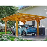 Skanholz Einzelcarport "Odenwald", Leimholz-Nordisches Fichtenholz, 326 cm, hellbraun