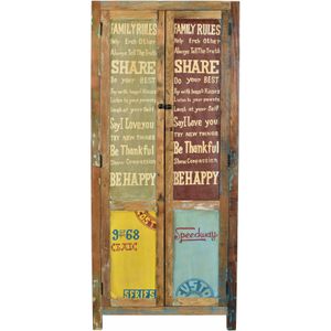 SIT Stauraumschrank "Speedway", aus recyceltem Altholz, Breite 80 cm, Shabby Chic, Vintage