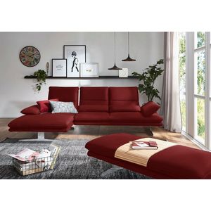 W.SCHILLIG Ecksofa "broadway, Designsofa mit tollem Sitzkomfort, L-Form", Sitztiefenverstellung, Kopfteil- & Seitenteilverstellung, Breite 291cm