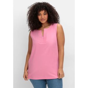 Sheego Tanktop "Große Größen", aus Jersey, mit Biesen am Ausschnitt