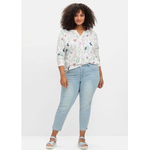 Sheego Stretch-Jeans "Große Größen", mit Glitzersteinen am Saum