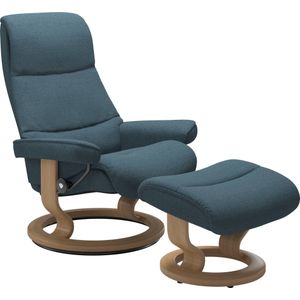 Stressless Relaxsessel "View", (Set, Relaxsessel mit Hocker), mit Classic Base, Größe M,Gestell Eiche