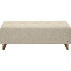 TOM TAILOR HOME Hockerbank "NORDIC", mit Knopfheftung auf der Sitzfläche, Füße Buche natur