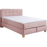 Home affaire Boxspringbett "Fargo", inkl. Topper, in 3 Matratzenarten, in Samt- oder Strukturstoff
