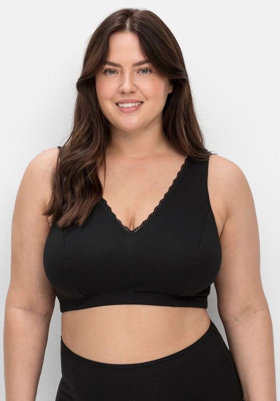 Sheego Bügelloser BH "Große Größen", in Bustier-Form, 2er Set, atmungsaktiv