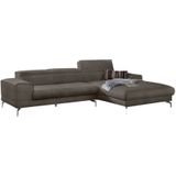 W.SCHILLIG Ecksofa "piedroo, Designsofa mit tollem Sitzkomfort, bequem und elegant, L-Form", Kopfteilverstellung, wahlweise mit Sitztiefenverstellung, Breite 303cm