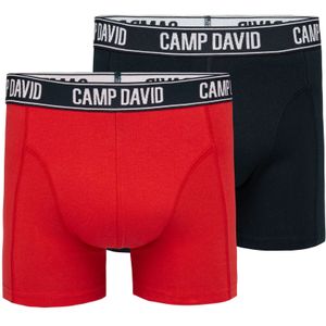 CAMP DAVID Boxershorts, (Packung, 2 St.), im 2er- Pack mit Logobund