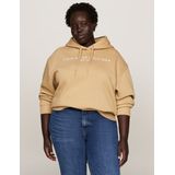 Tommy Hilfiger Curve Kapuzensweatshirt "CRV MDRN REG CORP LOGO HOODIE", in Großen Größen, Kapuze, Mit Logostickerei am unteren Ärmel