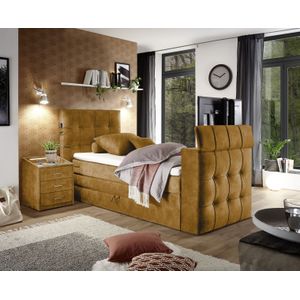 set one by Musterring Boxspringbett "Richmond", mit Duo-Matratze (H2/H3), versenkbarer TV-Halterung (bis 40 Zoll) und Fernbedienung. Wahlweise mit/ohne Bettkasten