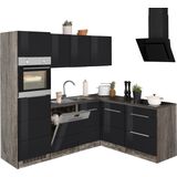 KOCHSTATION Winkelküche "KS-Brindisi", Stellbreite 230/170 cm, wahlweise mit E-Geräten, mit MDF-Fronten