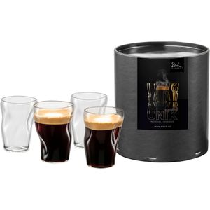 Eisch Germany Espressoglas "UNIK", (Set, 4 tlg., 4 Espressogläser in Geschenkröhre), Espressoglas, 4-teilig, 100 ml
