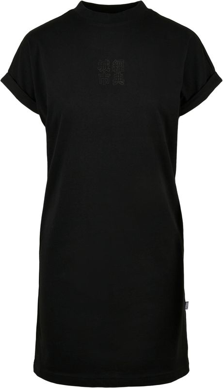 URBAN CLASSICS Shirtkleid "Urban Classics Damen Ladies Cut On Sleeve Printed Tee Dress", (1 tlg.)