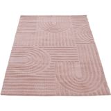 carpetfine Teppich "Holly 4 - Soft Touch Microfaser Teppich", rechteckig, 12 mm Höhe, Boho Scandi, weiche dichte getuftete Hoch-Tief-Struktur, Wohnzimmer
