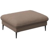 FLEXLUX Pouf "Salino, Fußhocker, Sitzhocker, Polsterhocker,", Kaltschaum & Stahl-Wellen, Füsse Schwarz