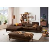 W.SCHILLIG Ecksofa "piedroo, Designsofa mit tollem Sitzkomfort, elegant und bequem, L-Form", Kopfteilverstellung, wahlweise mit Sitztiefenverstellung, Breite 303cm