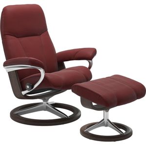 Stressless Relaxsessel "Consul", (Set, Relaxsessel mit Hocker), mit Hocker, mit Signature Base, Größe M, Gestell Wenge