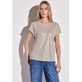 STREET ONE T-Shirt, mit Seitlichen Einschlitzen am Saum