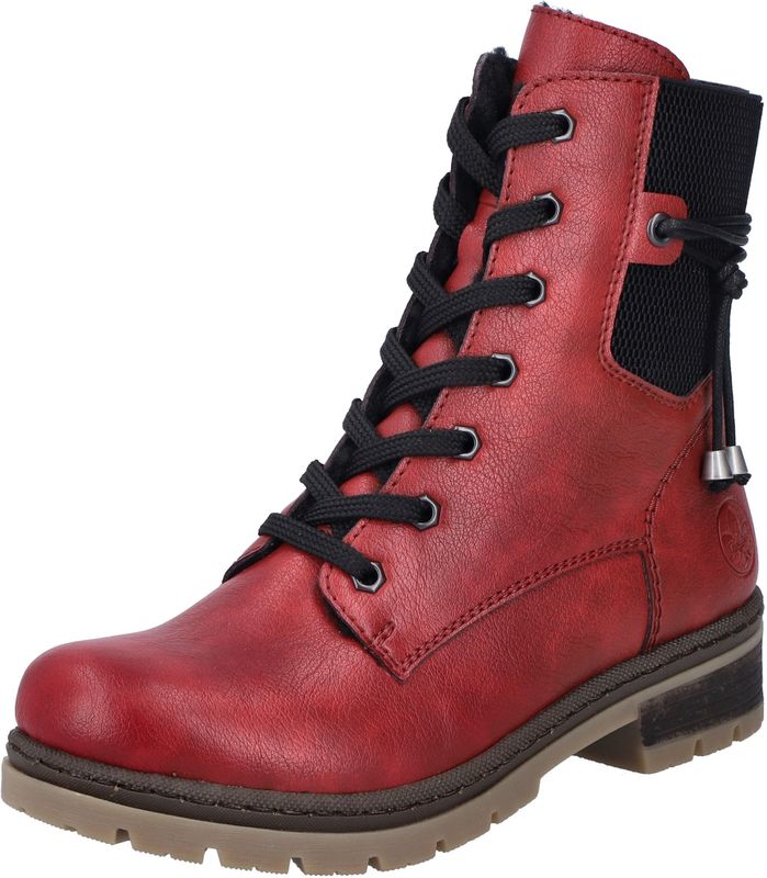 Rieker Winterstiefelette, Schnürboots, Stiefelette, Blockabsatz, mit Warmfutter