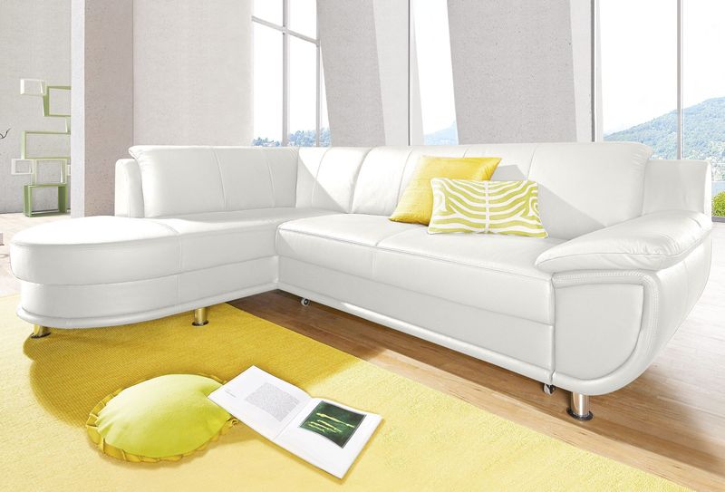 TRENDMANUFAKTUR Ecksofa "Rondo, zeitlos und elegant, OTTOs Choice, bequem, L-Form", wahlweise mit Federkern, wahlweise mit Bettfunktion