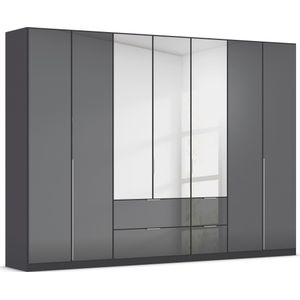 rauch Drehtürenschrank "Kleiderschrank Kleiderschränke Schrank Garderobe AGORDO mit Glasfront", mit Außenschubkästen, in 6 Breiten und 2 Höhen MADE IN GERMANY