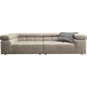INOSIGN Big-Sofa "Ancona B/T/H: 290/110/70 cm", auffällige Steppung, inkl. 2 Zierkissen und verstellbaren Kopfstützen