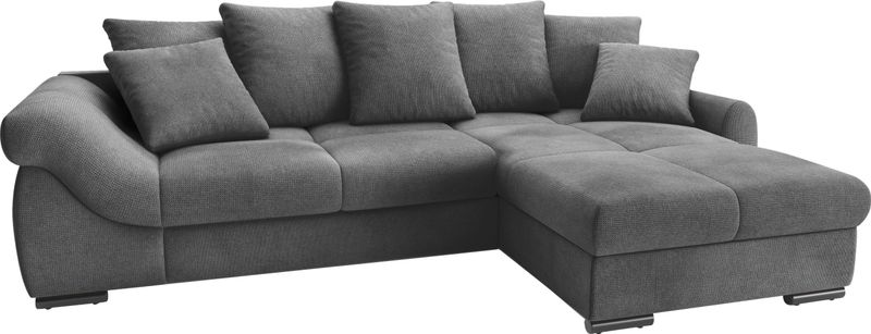 Mr. Couch Ecksofa "Livorno DuraFlex L-Form", inkl. Hochschläfer-Bettauszug, XL-Bettkasten weiß beschichtet