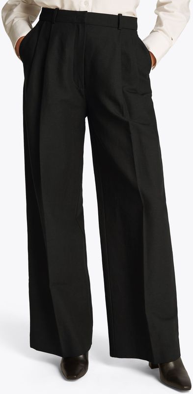 Tommy Hilfiger Webhose "LINEN MIX RLXD STRAIGHT PANTS", mit Falten,kühlendes Premium Leinen