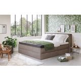 Home affaire Boxspringbett "Sacy", Boxbett inkl. Topper, 2 Matratzen, Härtegrade H2, H3 und H4 wählbar