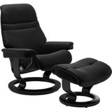 Stressless Relaxsessel "Sunrise", (Set, Relaxsessel mit Hocker), mit Classic Base, Größe M, Gestell Schwarz