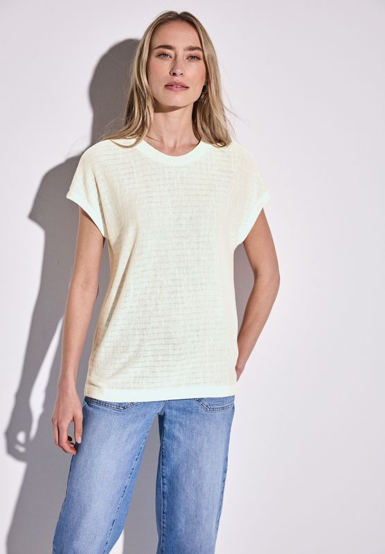 STREET ONE T-Shirt, mit Streifenstruktur