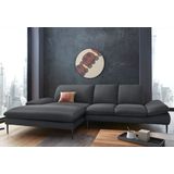 W.SCHILLIG Ecksofa "enjoy&MORE, Designsofa, elegant und bequem, L-Form", Sitztiefenverstellung, Füße schwarz pulverbeschichtet, Breite 310 cm
