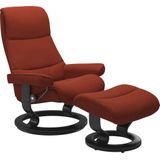 Stressless Relaxsessel "View", (Set, Relaxsessel mit Hocker), mit Classic Base, Größe S,Gestell Schwarz