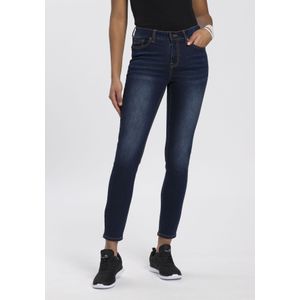 KangaROOS Slim-fit-Jeans "CROPPED HIGH WAIST SLIM FIT", schmale Passform, Röhrenjeans, trendige Used-Waschung