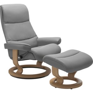 Stressless Relaxsessel "View", (Set, Relaxsessel mit Hocker), mit Classic Base, Größe L,Gestell Eiche