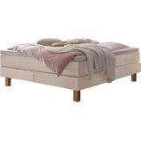 HASENA Boxspringbett "Isoba", inkl. Topper, Füsse aus massiver Eiche