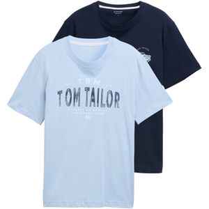 TOM TAILOR T-Shirt, (Packung, 2 tlg.), mit Frontprint