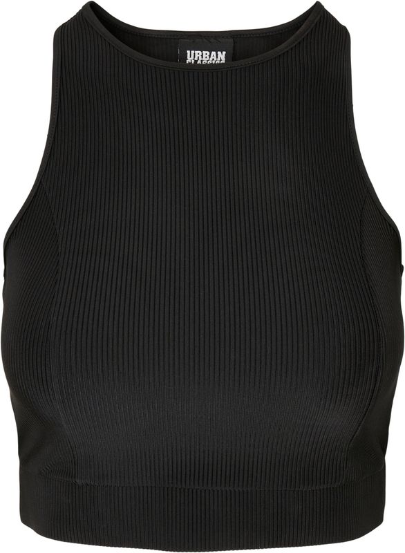 URBAN CLASSICS Sport-BH "Urban Classics Damen Ladies Cropped Shiny Rib Top"
